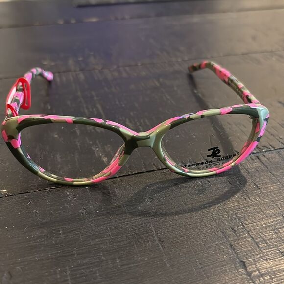 Jackson Roger Hand Made Camo Camouflage Eyeglasses Square Glasses Frames - Picture 2 of 10